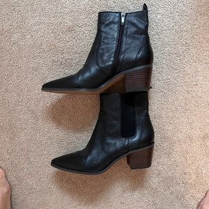 Franco Sarto black pointed booties